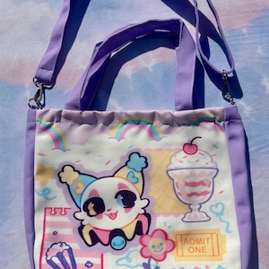 Jester the Clown Kitty // Borsa tote con cerniera