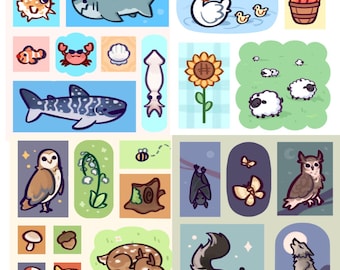 Animal Themed || Nature Sticker Sheets