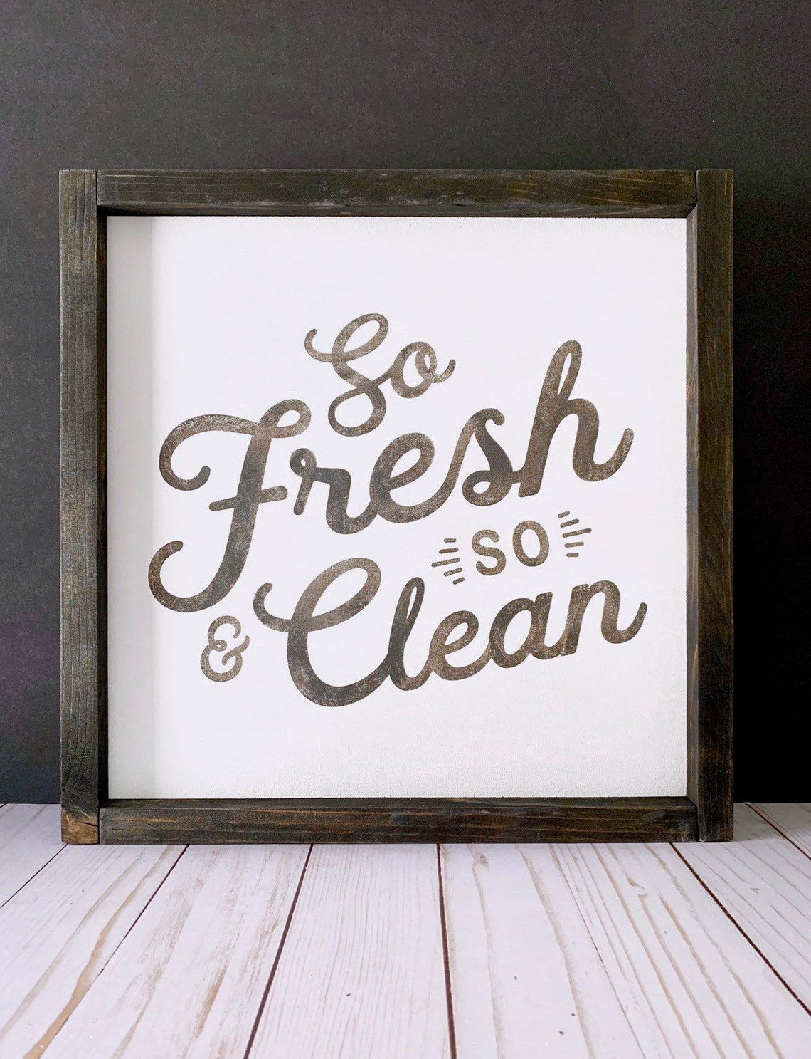 Tan fresco y tan limpio signo / firma moderna de la granja / | Etsy