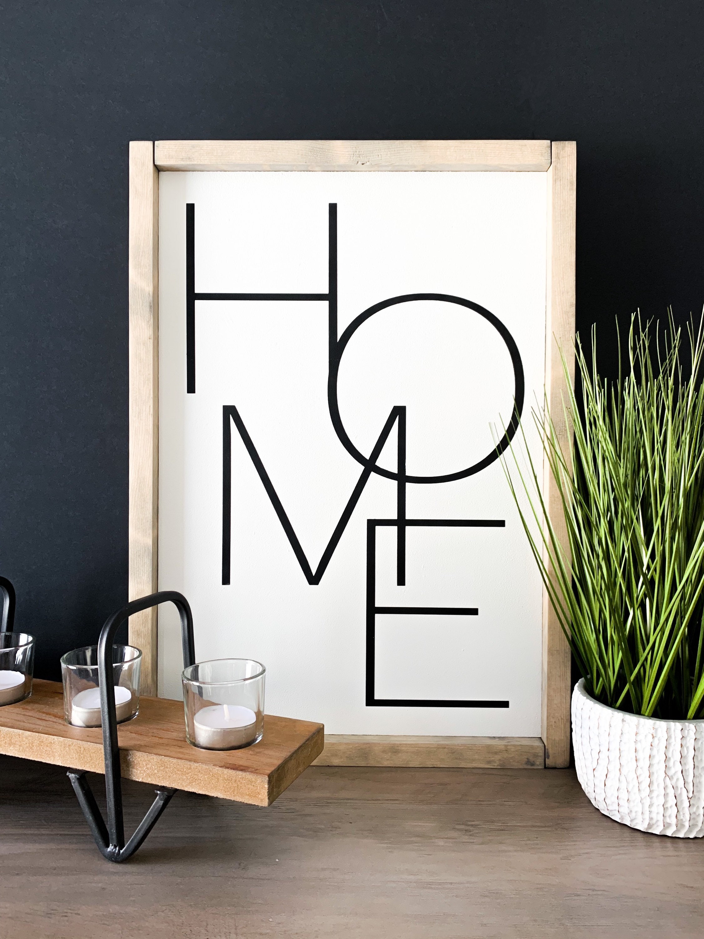 Home Sign Modern Farmhouse Sign Farmhouse Decor Wall Etsy