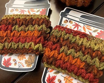 Handgemachte Herbst Tasse gehäkelt Tasse | Acryl Garn Getränkehülle