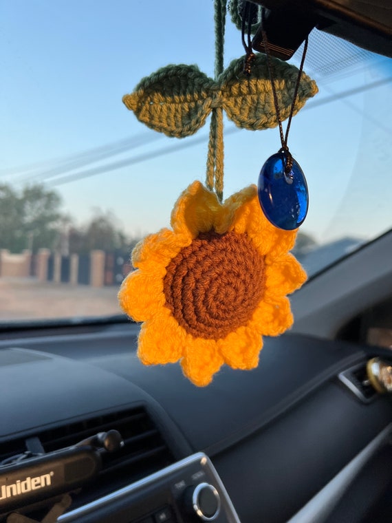 Sunflower car mirror hanger deals