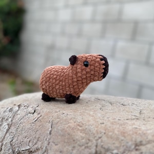 Crochet Capybara Plushie Handmade Amigurumi Animal