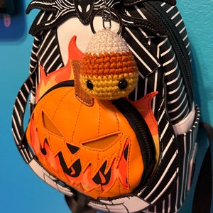 Crochet Candy Corn Keychain | Amigurumi Keychain | Halloween | Fall | Handmade
