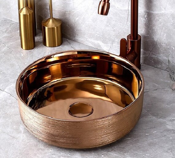 Ceramic Vessel Sink Round Above Counter Top Wash Basin - 36 Inch Bathroom Vanity With Vessel Sink Ceramic Vessel Sink Round Above Counter Top Wash Basin - 36 Inch Bathroom Vanity With Vessel Sink