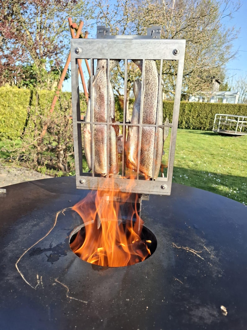 Griglia Rotonda In Acciaio Inox Per Barbecue Kichvoe – Rete Metallica 26 Cm Per Grigliate All'Aperto, Campeggio E Falò