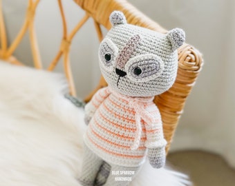 Häkelanleitung Waschbär | Amigurumi | Spielzeug | Stricken | Plüschtier | Digitales PDF | Anleitung