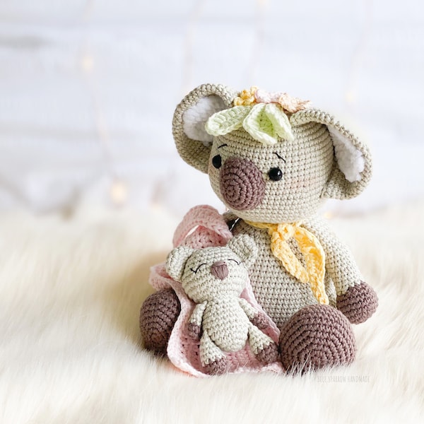 Crochet Koala Pattern | Koala Baby Joey | Newborn Animal |  Amigurumi | Toy |  Plushie | Digital PDF | Australian Animal | Knitting