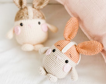 Crochet Hot Cross Bunny Pattern | Rabbit | Easter Bunny | Hot Cross Bun | Amigurumi | Toy |  Plushie | Digital PDF