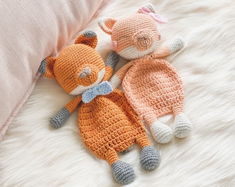 Crochet Fox Lovey | Amigurumi Toy | Comforter blanket | Children's Gift | Kawaii | Digital PDF | Baby Gift