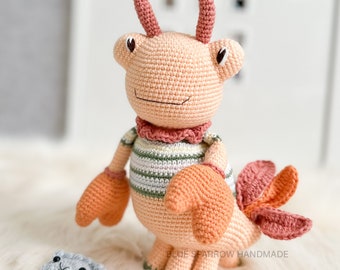 Motif homard au crochet | Animal océanique | Crustacé | Amigurumi | Jouet | Peluche | PDF numérique | Tutoriel