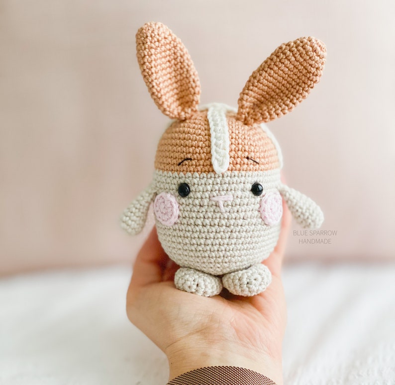 Crochet Hot Cross Bunny Pattern Rabbit Easter Bunny Hot Cross Bun Amigurumi Toy Plushie Digital PDF image 5