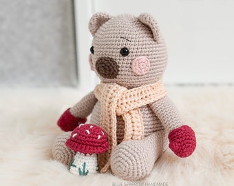 Autumn Bear Crochet Pattern | Digital PDF | Amigurumi Toy | Handmade Yarn Project | DIY