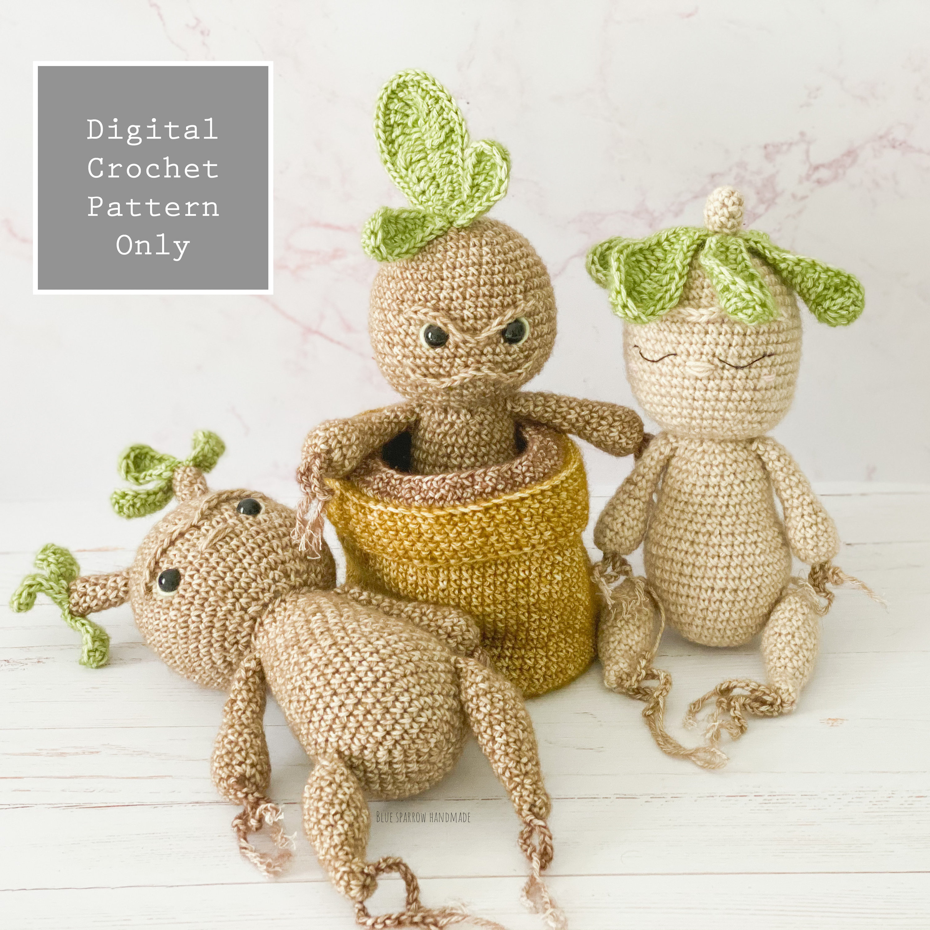 Crochet Mandrake Pattern Amigurumi Doll PDF Pattern Etsy