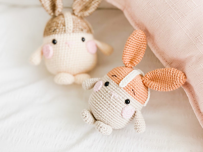 Crochet Hot Cross Bunny Pattern Rabbit Easter Bunny Hot Cross Bun Amigurumi Toy Plushie Digital PDF image 1