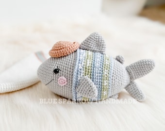 Crochet Shark Pattern | Ocean Animal | Fish | Amigurumi | Toy |  Plushie | Digital PDF | Tutorial