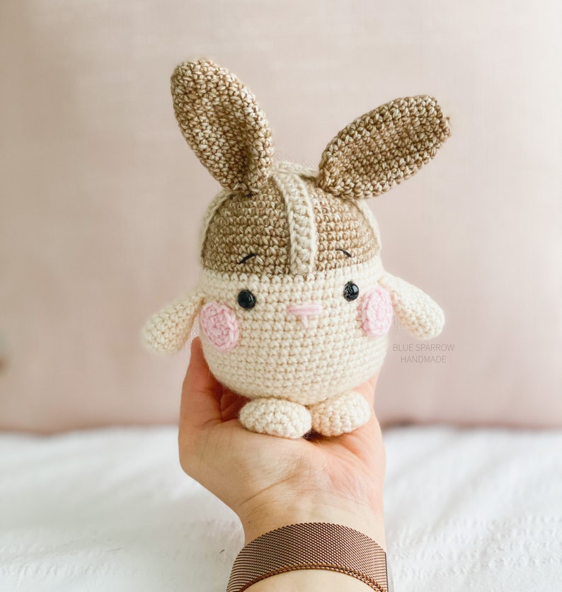 Crochet Hot Cross Bunny Pattern Rabbit Easter Bunny Hot Cross Bun Amigurumi Toy Plushie Digital PDF image 4
