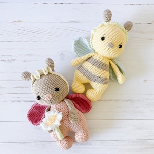 Bundle - Crochet Bee & Crochet Ladybug Pattern | Insect |  Amigurumi | Toy |  Plushie | Digital PDF | Tutorial | Children's Gift