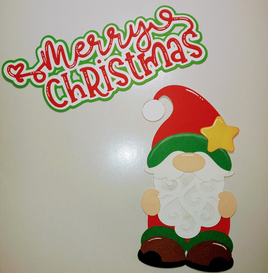 Merry Christmas Gnome Paper Piecing for 3d Die Cut Embellishment Cards ...