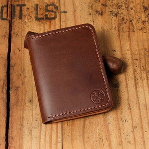 Handcrafted Full-Grain Leather Bifold Minimalist Wallet image 1