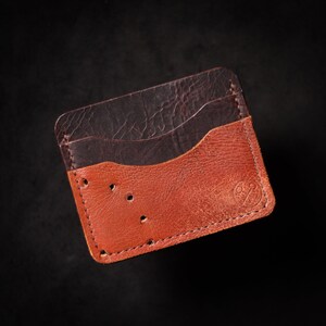 Cartera minimalista de cuero con guante de béisbol vintage