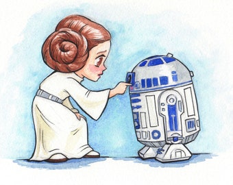 Princess Leia and R2D2
