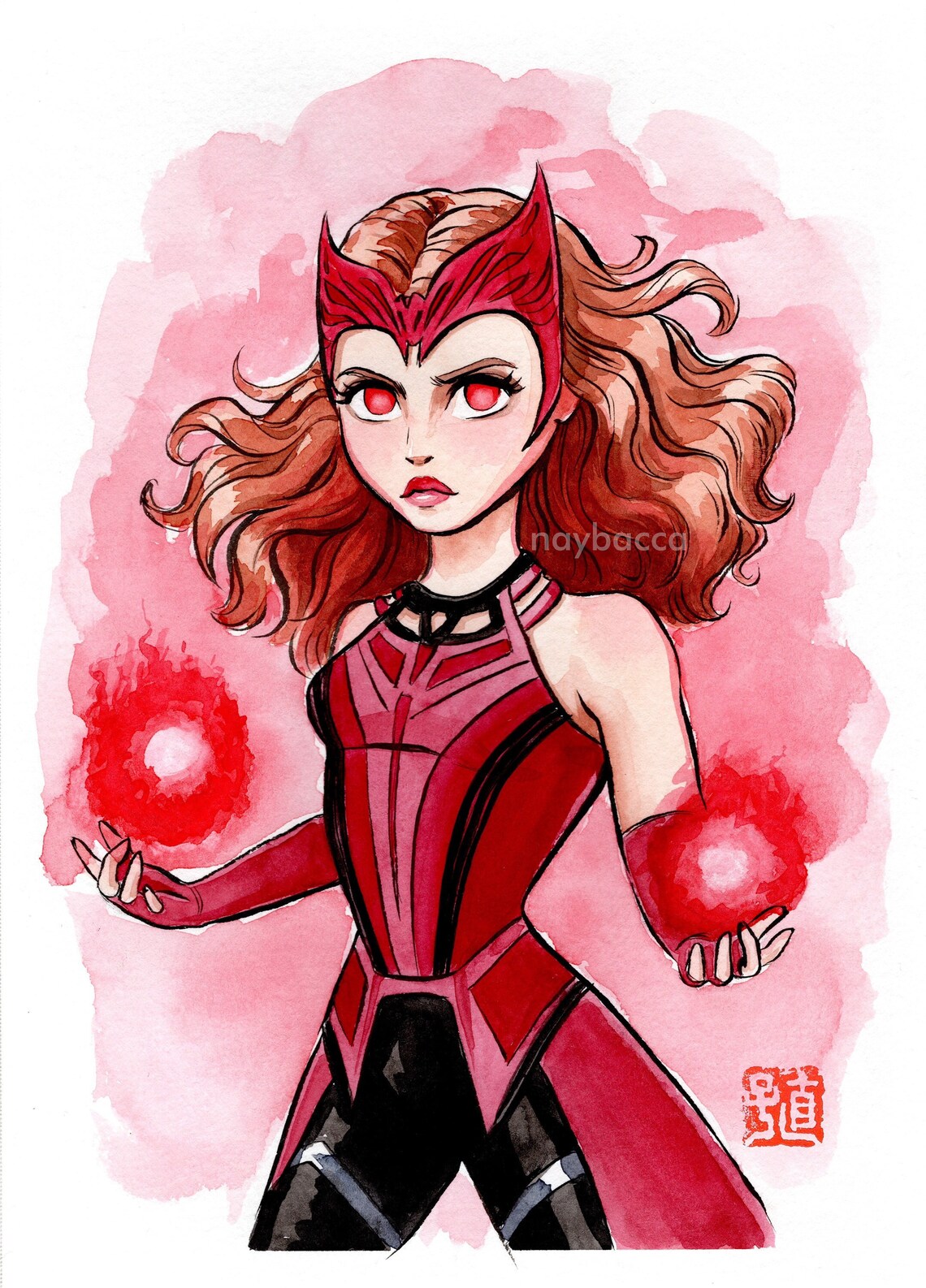 Scarlet Witch Print - Etsy