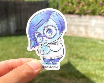Sadness vinyl stickers 3”