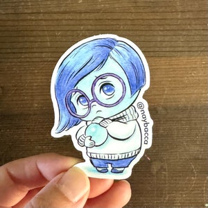 Sadness Matte Vinyl stickers 3”