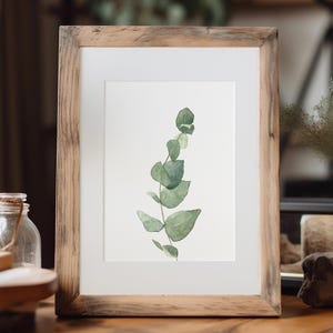 Eucalyptus Watercolour Print | Botanical Wall Art Printable | Vertical and Horizontal | Minimalist Greenery Decor | Instant Download