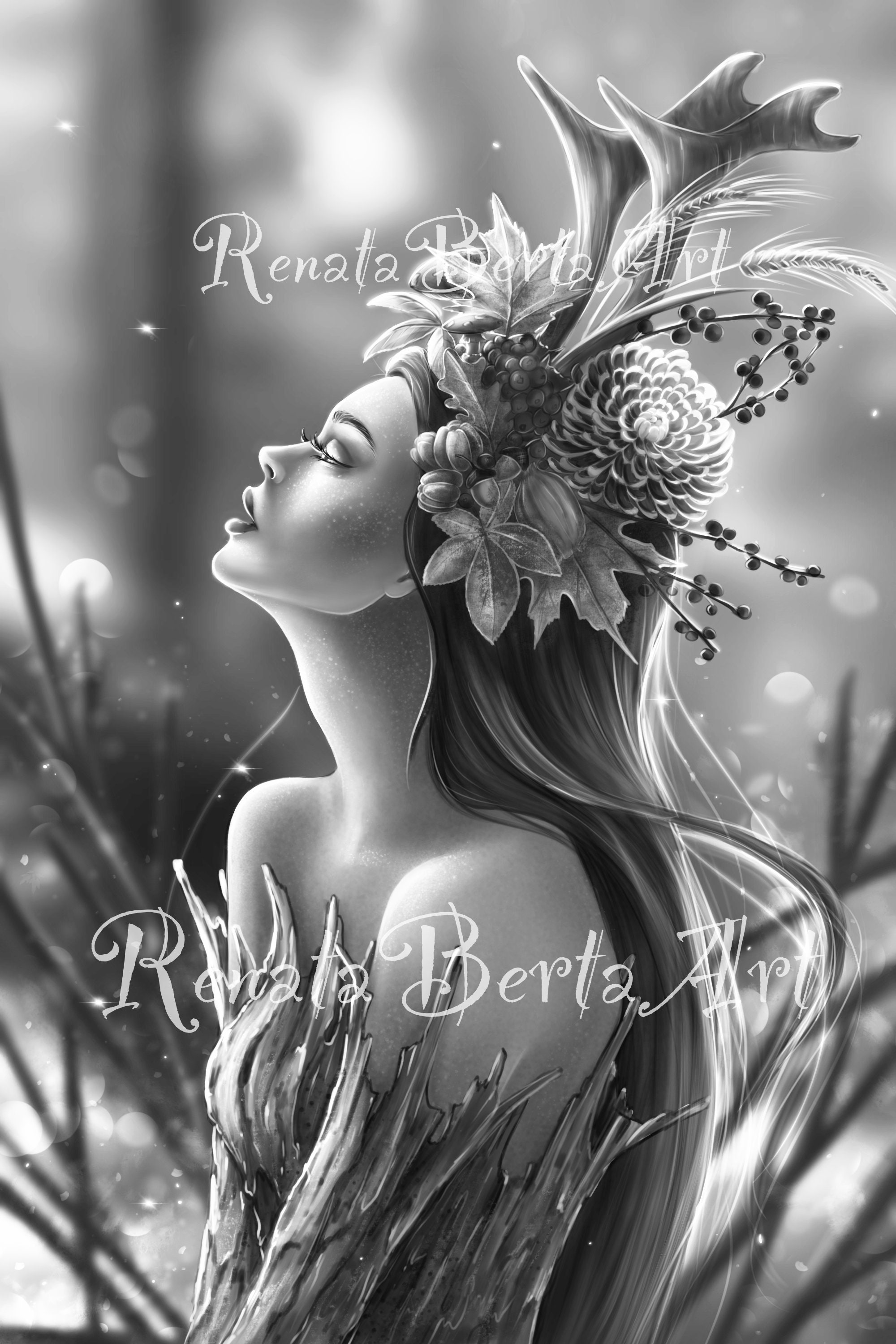 Premium Grayscale Coloring Page Adult Coloring Page Instant | Etsy