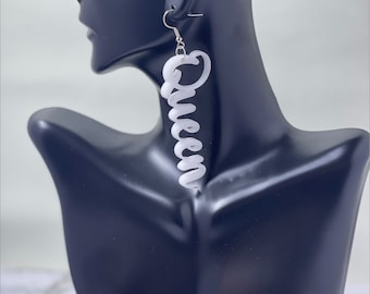 Queen Earrings | Black Queen | Black Woman | Black Women | African American | Black Girl Magic | Mother's Day | Valentine's Day | Christmas