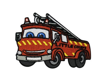 Iron-on patch Little Chief fire truck | Fire truck patches, iron-on patches, patches, sew-on firefighter children's patches Finally Home