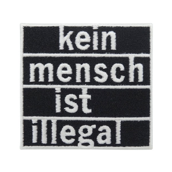 Iron-on patch No one is illegal | FCK NZS patches, Blm iron-on patch, Anti AFD iron-on patch, Refugees Welcome patch Finally Home