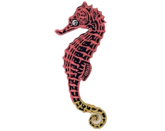 Seahorse Iron-on Patch | Fish patches, iron-on patches, patches, swimming badges patches children adults Finally Home