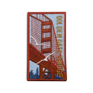 Iron-on patch Golden Gate Bridge San Francisco | USA America patches iron-on patches, LA patches, T-shirt iron-on patches Finally Home