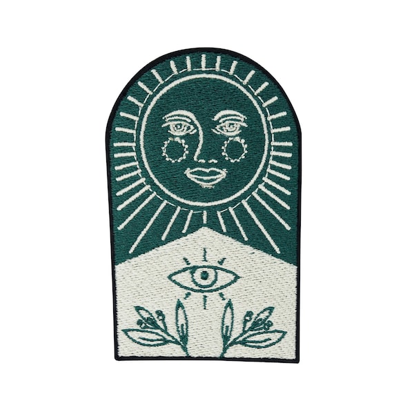 Strijkpatches uit de Soul of the Moon-collectie: De zon lacht | Maanpatches, Sterren-strijkpatches, Oogpatches, Patches Eindelijk Thuis