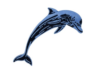 Écusson dauphin thermocollant | Écussons marins, écussons aquatiques, écussons animaux, appliqués animaux pour adultes et enfants. Enfin à la maison !