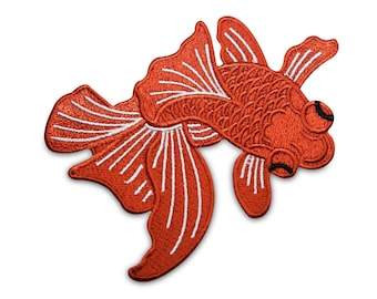 Koi Fish Iron-On Patch | Animal Japan Patches, Fish Iron-On Patches, Beach Patches, T-Shirt Water Patches, Wave Iron-On Patches, Finally Home