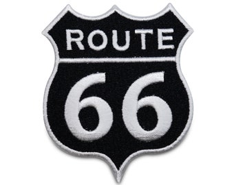 Toppa termoadesiva Route 66 USA motocicletta | Toppe per motociclisti con bandiera americana America Us Rock Vest, toppe termoadesive, toppe finalmente a casa