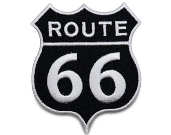 Patch zum Aufbügeln Route 66 Usa Motorrad | Amerika Us America Fahne Rock Weste Biker Patches, Bügelflicken, Flicken, Aufnäher Finally Home