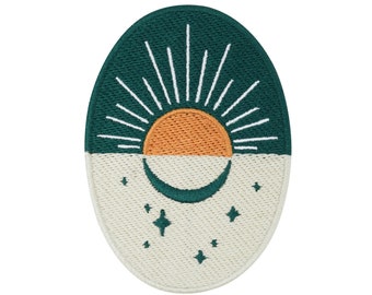 Iron-on patch Soul of The Moon Collection: Sunrise | Moon, sun patches, stars iron-on patches, patches, patches for adults