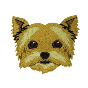 Patch zum Aufbügeln Yorkshire Terrier Hund Hunde Patches, Tier Dog Bügelflicken, Kinder Flicken Pfoten Aufnäher Hundeaufnäher Finally Home Bild 1