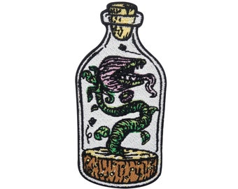 Iron-on Patch Carnivorous Plant | Retro Mario Patches, Bottle Iron-on Patch, Flower Iron-on Patch, Flower Patch Finally Home