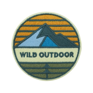 Patch to iron on Wild Outdoor Mountain | Hiking Mountain Patches MTB Iron-on Patch Resin Nature Iron-on Image Forest Mountains Patch Hiker Backpacks