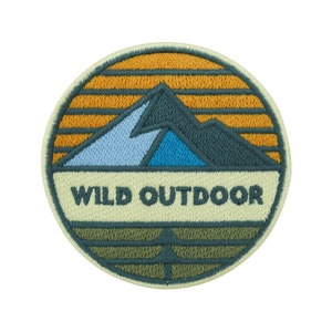 Iron-on Patch Wild Outdoor Mountain | Hiking Mountain Patches MTB Iron-on Patch Resin Nature Iron-on Image Forest Mountains Patch Hiker Backpacks