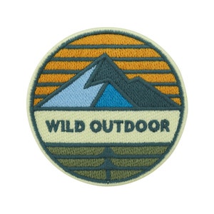 Patch to iron on Wild Outdoor Mountain | Hiking Mountain Patches MTB Iron-on Patch Resin Nature Iron-on Image Forest Mountains Patch Hiker Backpacks