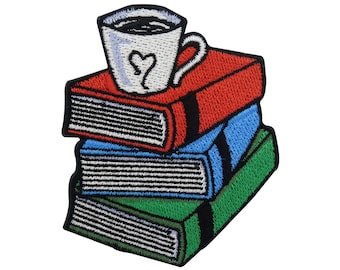 Iron-on Bookworm Patch | Book Patches, Coffee & Tea Iron-on Patches, Reading Iron-on Transfer, School Patches, Book Club Patches Finally Home