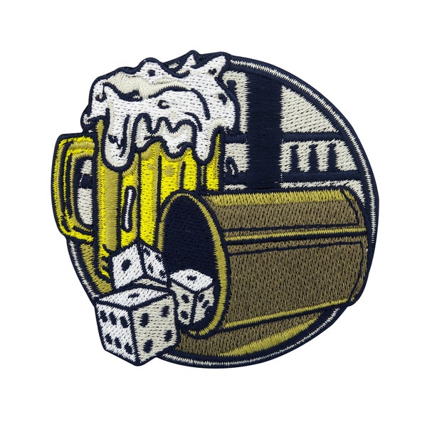 Iron-on patch Friday Night | Beer patches, beer cube iron-on patches, football patches, beer mug iron-on patches, drinking patches Finally Home