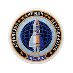 Iron-on patch Space Explorer : Advancing Human Exploration | Moon rocket patches, iron-on patches, space planet patches, NASA patches